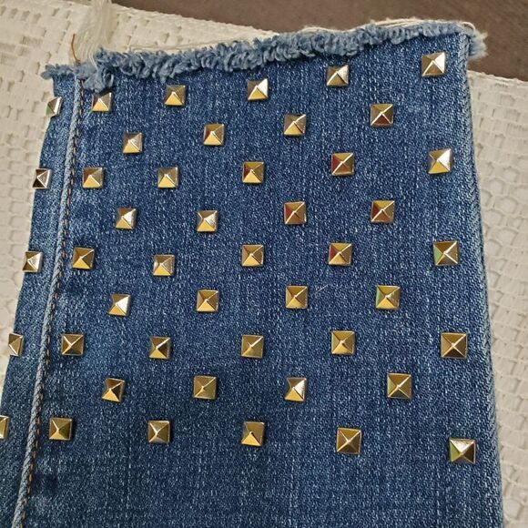 L'AGENCE Angelique High-Rise Studded Skinny Jeans 25 - Picture 9 of 11